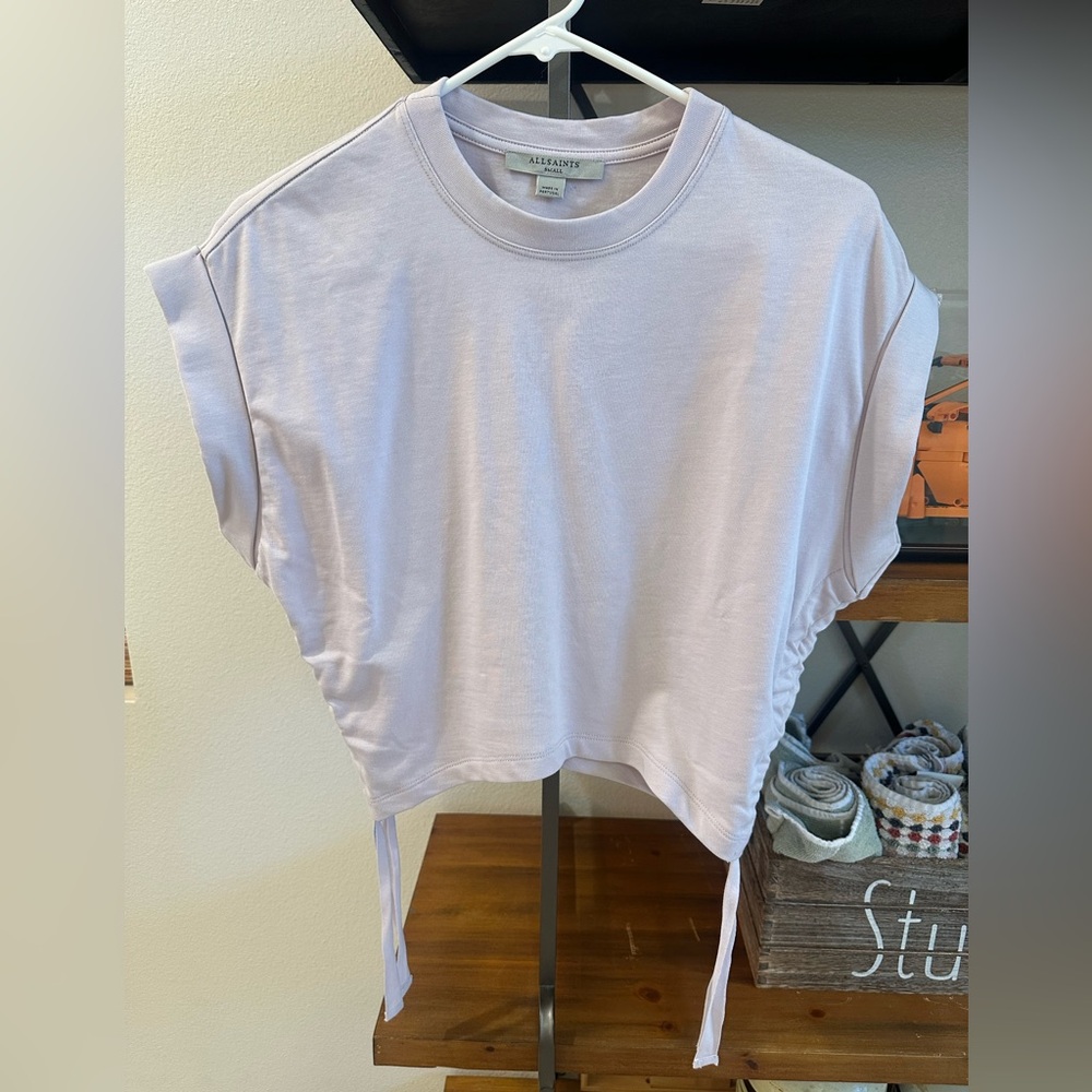 All Saints Lilac Short Sleeve Tee